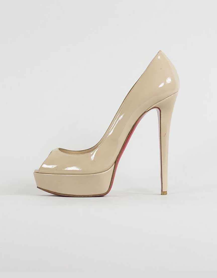 Christian Louboutin Lady Peep Heels - 39 IT | 9 US – LuxAnthropy