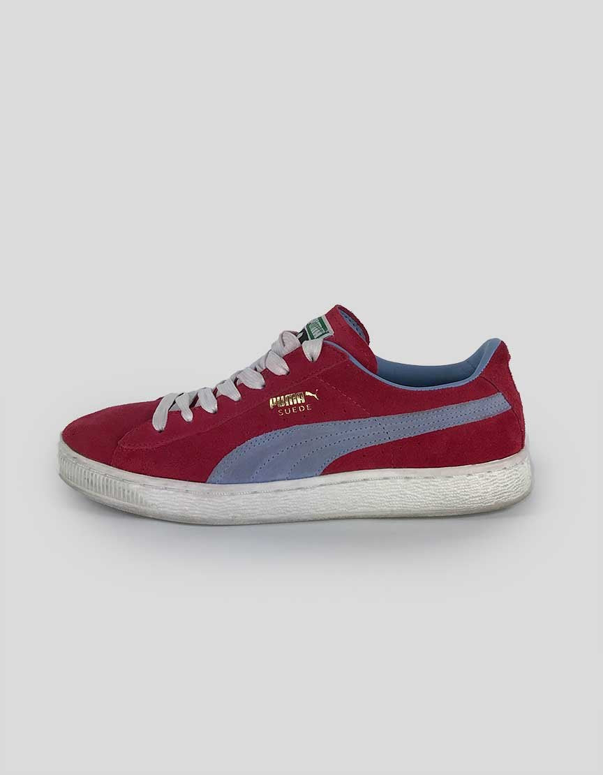 Puma Men s Tennis Shoes In Red And Blue Suede 9 US