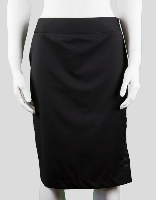 Ted Baker Pencil Skirt With Front Walking Slit With Functional Buttons Size 2