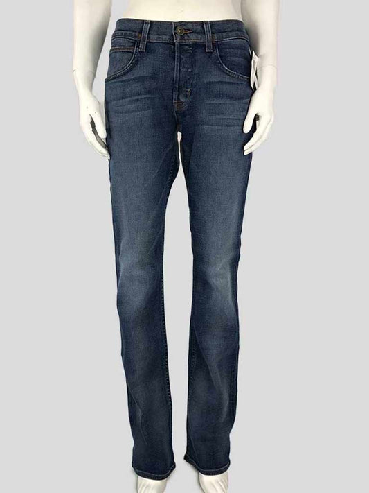 Hudson Byron Straight Five Pocket Denim Jeans With Button Fly Closure Size 31