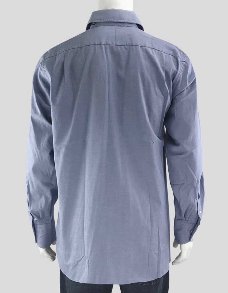 Tom Ford Men's Solid Light Blue Dress Shirt Size 43 Eu 17 US