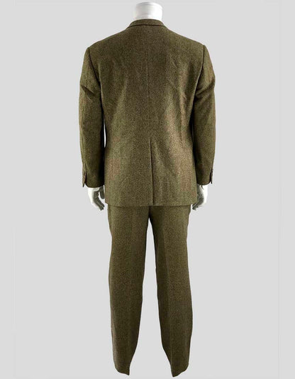 Ermenegildo Zegna Soft Brown Tweed Wool Suit 40 US