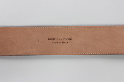 Michael Kors Violet Animal Embossed Flat Bow Belt With Snap Closure