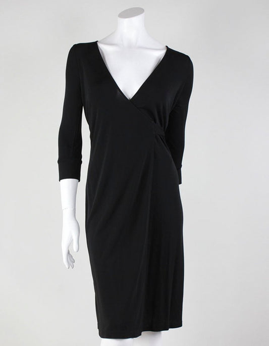 Diane Von Furstenberg Julien Wrap Dress Black