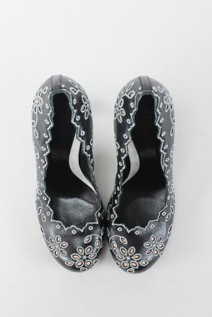 ALEXANDER MCQUEEN Pumps With Flower Embroidery - 7 US | 37 IT