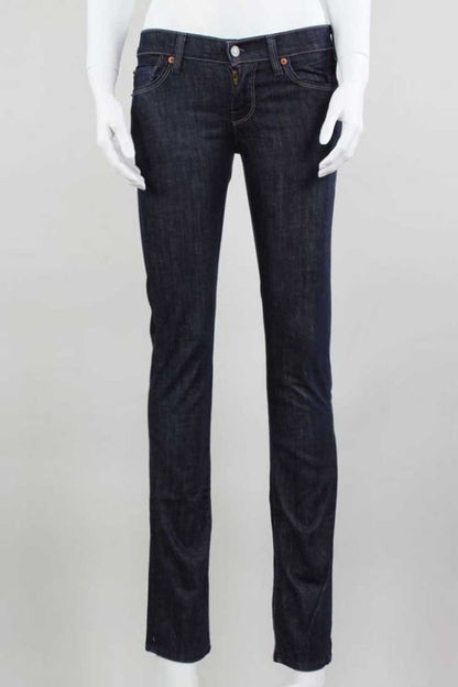 7 For All Mankind Straight Leg Low Rise Zip Front Jeans Size 25