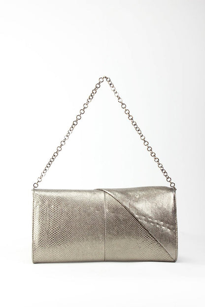 Salvatore Ferragamo Metallic Bronze Evening Shoulder Bag