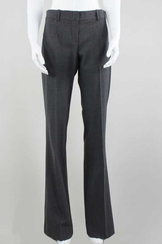 Theory Wide Legged Classic Pants Flat Front With Pockets And Belt Loops Size 8