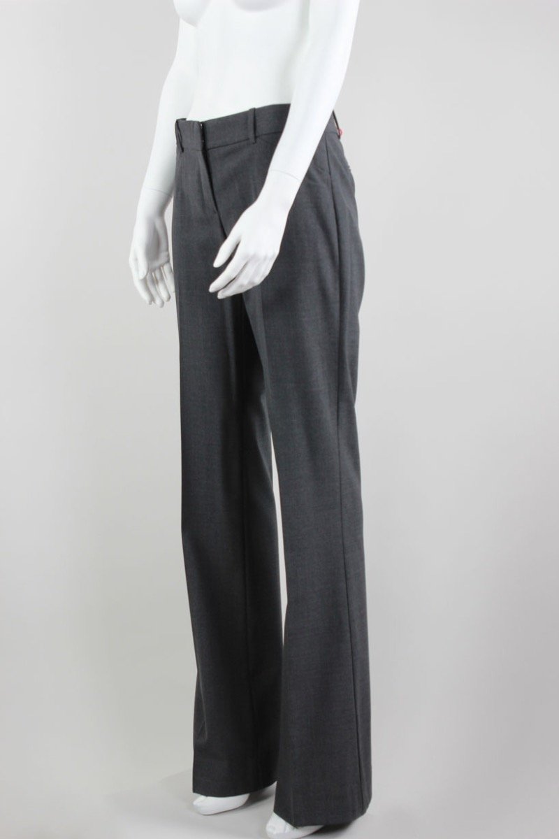 Theory Wide Legged Classic Pants Flat Front With Pockets And Belt Loops Size 8