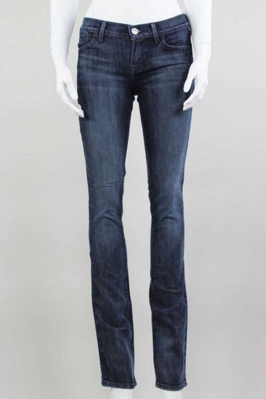 Goldsign Dark Blue 5 Pocket Boot Cut Jeans With Zip Front Size 25