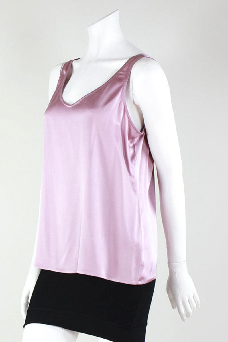 EILEEN FISHER Satin V-Neck Camisole - Large