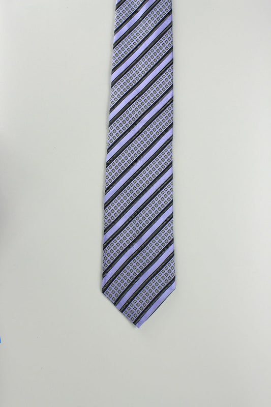 Ermenegildo Zegna Lavender Black Tan Patterned Tie