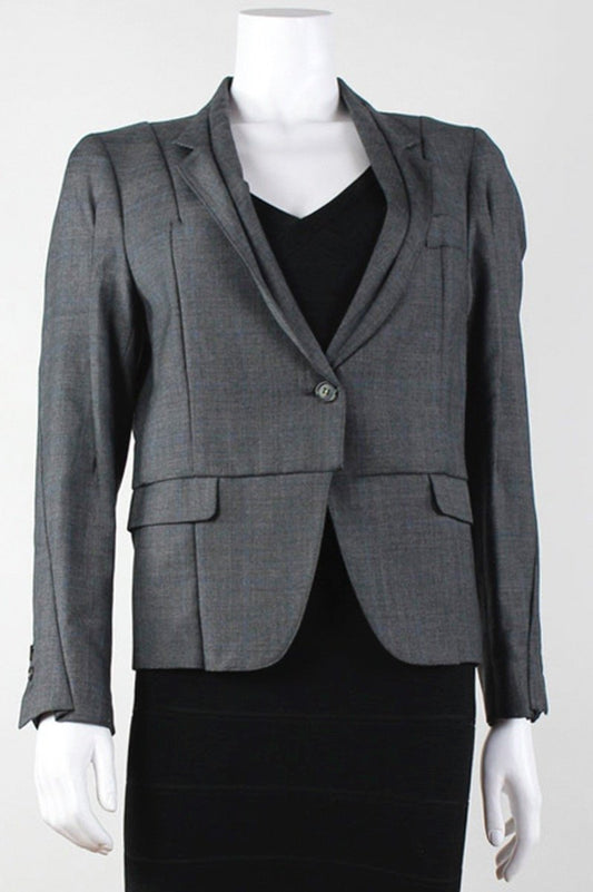 Maison Martin Margiela One Front Button Three Front Pockets Grey Blazer - 42 IT