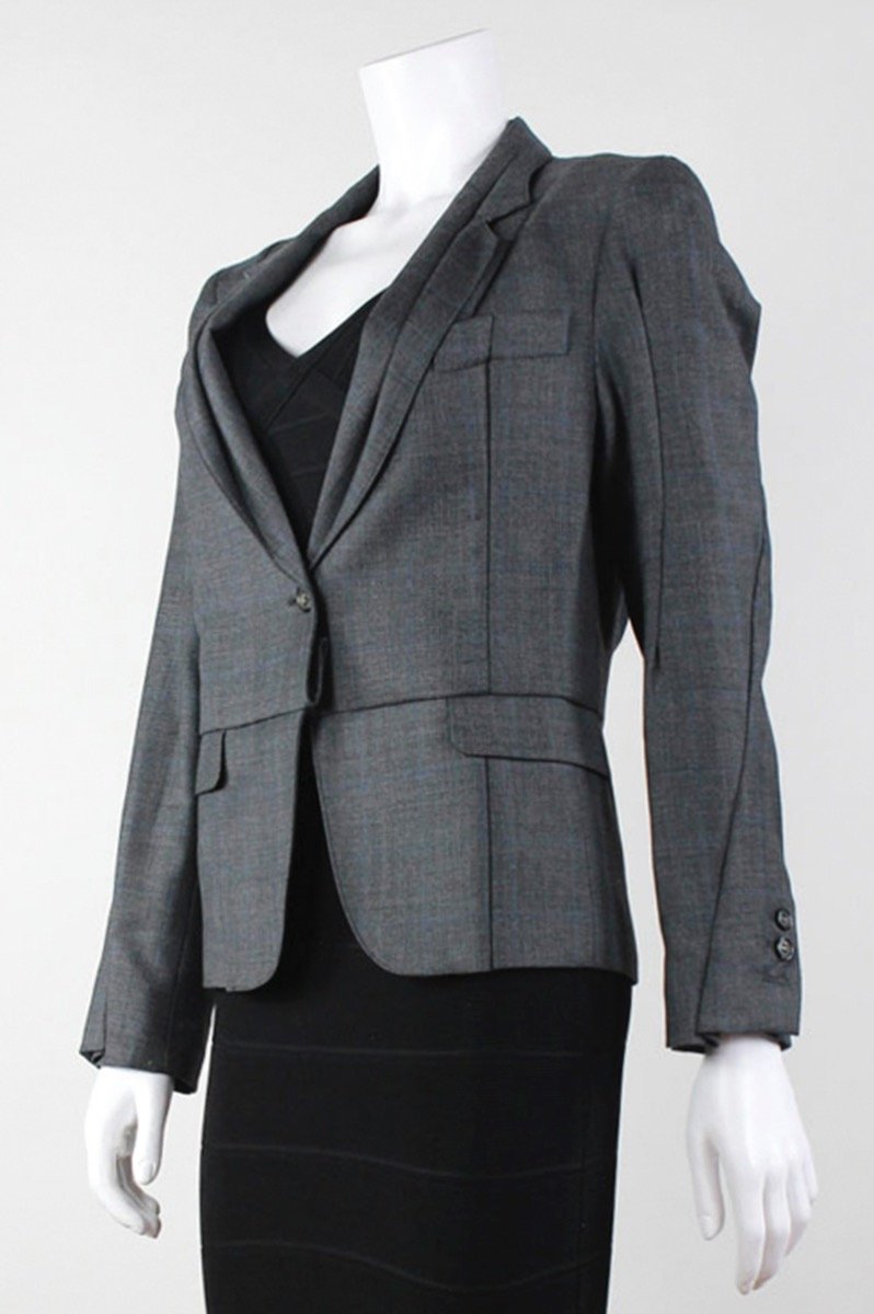 Maison Martin Margiela One Front Button Three Front Pockets Grey Blazer - 42 IT