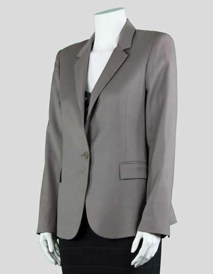 Theory One Button Collared Blazer With Front Pockets - 10 US