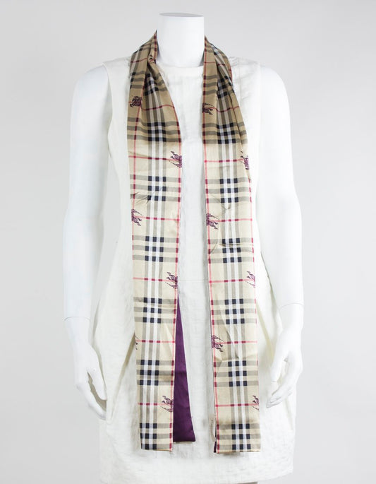 BURBERRY Silk Scarf - One Size