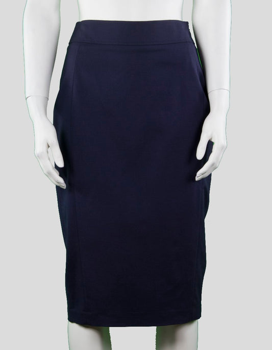 Reiss Pencil Skirt With Waist Band Side Zipper And Back Slit - 2 US