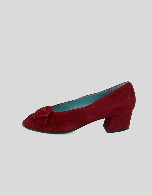 Thierry Rabotin Red Suede Pumps - 37.5 IT | 7.5 US