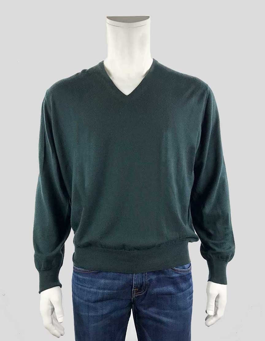 Loro Piana Cashmere Classic V-Neck Sweater fashion Men's Size 54