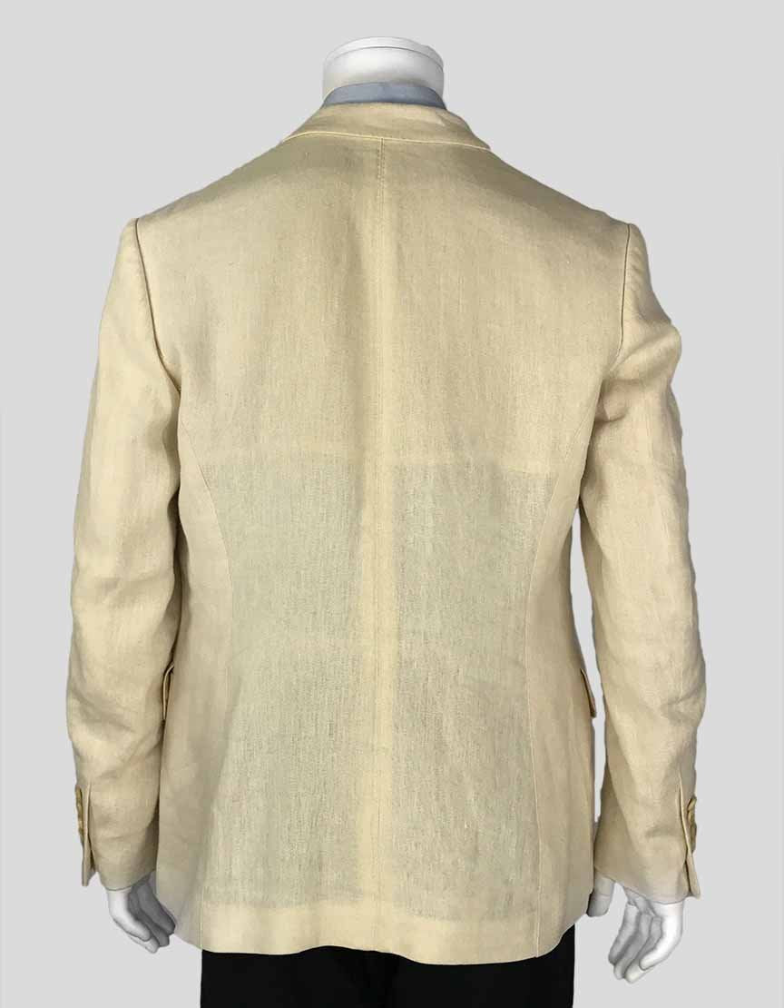 Paul Smith Linen Two Button Front Blazer With Five Button Detail At Cuffs 52 It