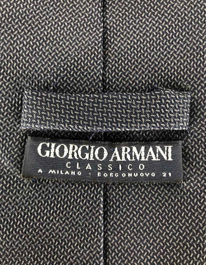 Giorgio Armani Blue And Grey Muted Pinstriped Tie