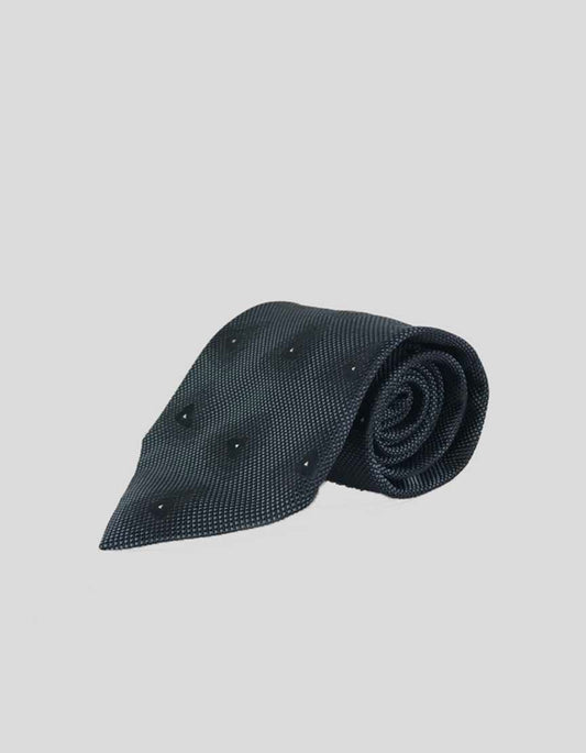 Giorgio Armani Blue Black And Grey Diamond Design Tie