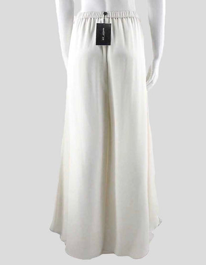 St John Evening Cream Wide Leg Silk Evening Pants Size 4 US