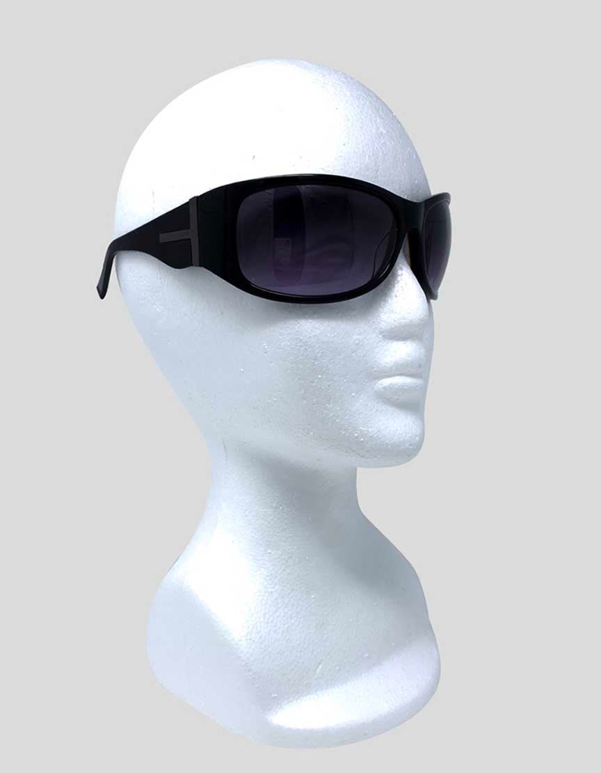 Bruce Oldfield Black Wrap Sunglasses LuxAnthropy