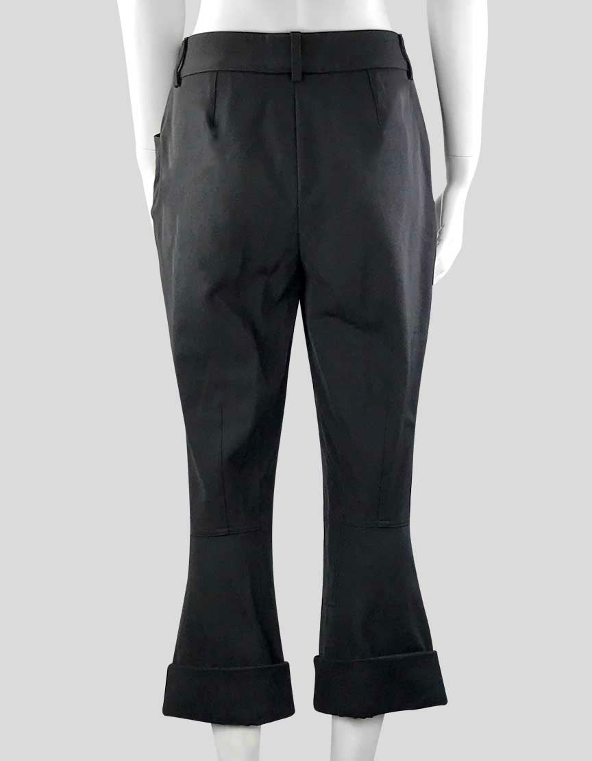 Dolce & Gabbana Mid Rise Wide Legged Cropped Pants -  44 IT | 10 US