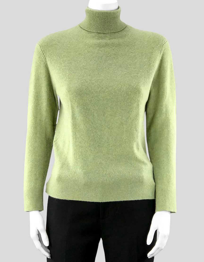 TSE Green Cashmere Turtleneck Sweater - Medium