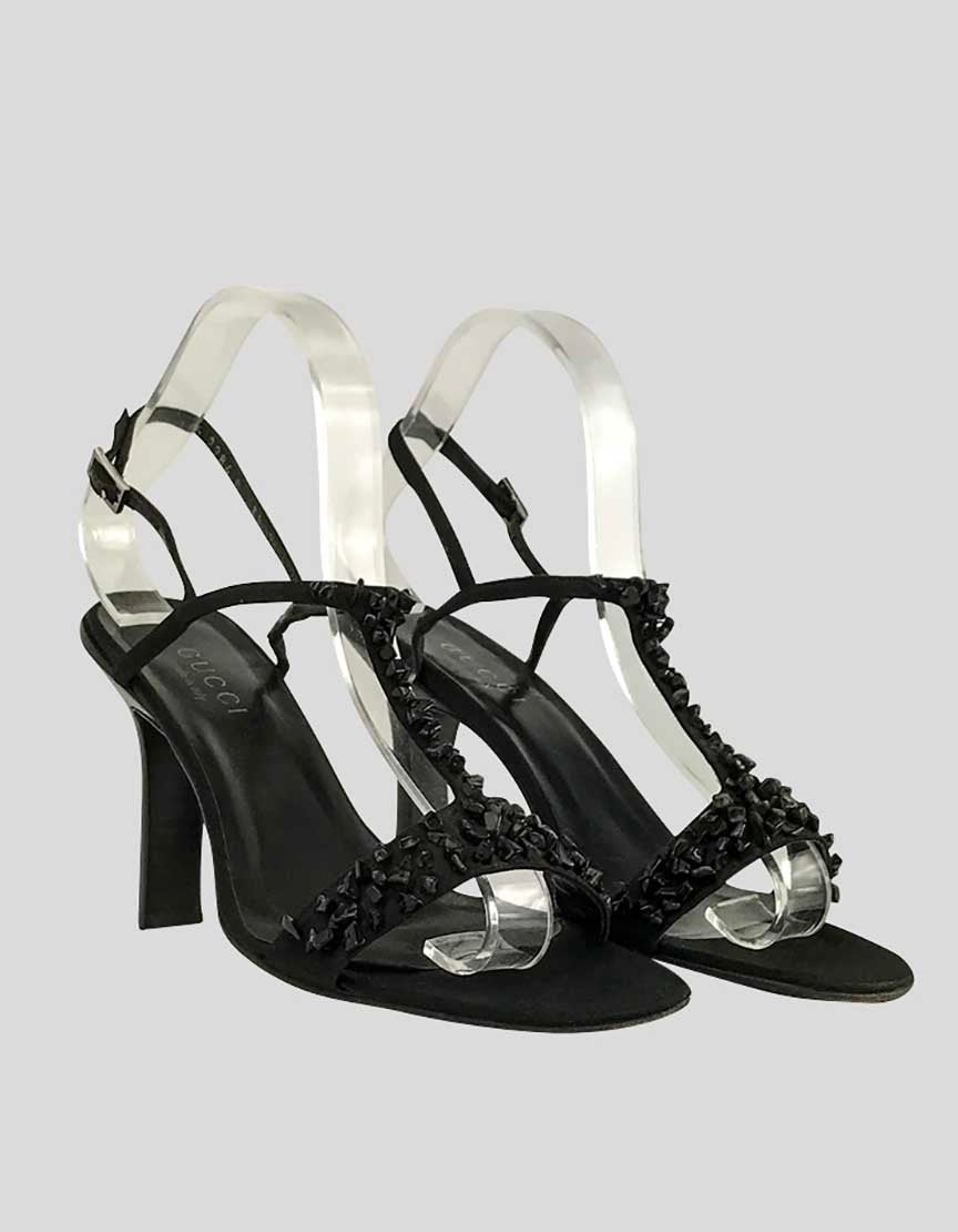 Gucci Black Evening Sandals - 7.5 B US