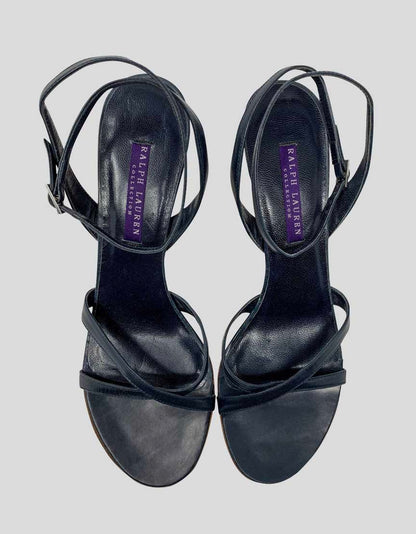 Ralph Lauren Purple Label Navy Blue Strappy Sandals - 7.5 US