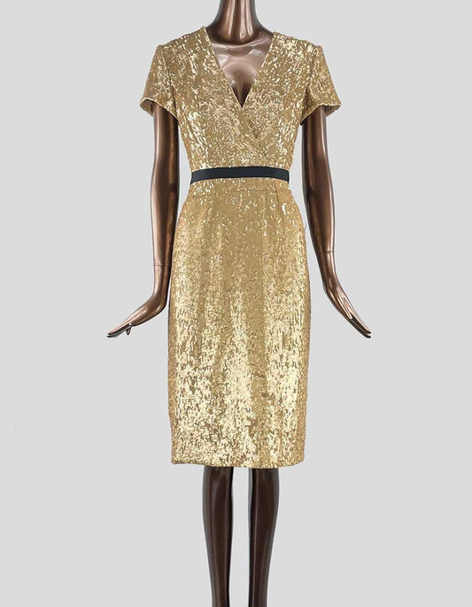 BURBERRY LONDON Gold Evening Dress - 6 US