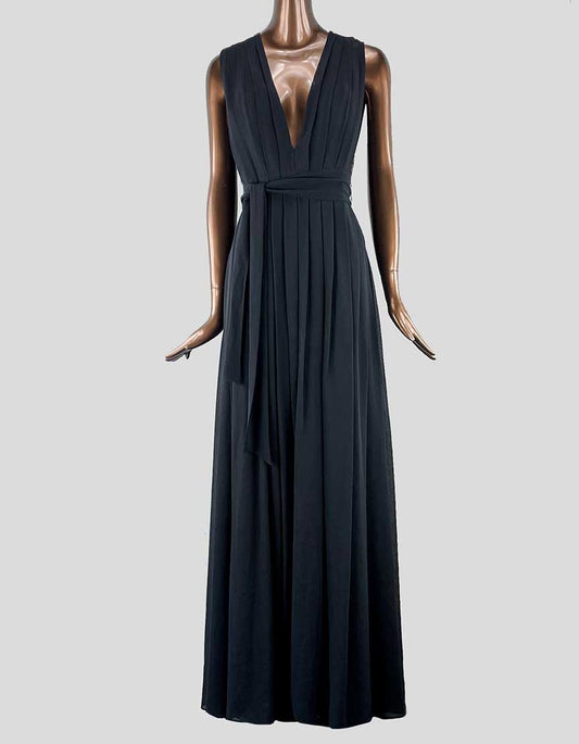 L'Agence Plunge Neckline Long Formal Dress - 4 US