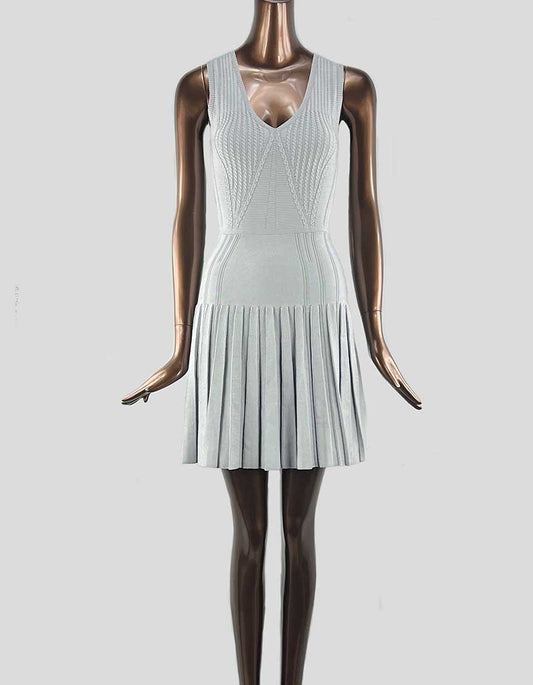 Cushnie Et Ochs Grey Knit Mini Cocktail Dress - X-Small