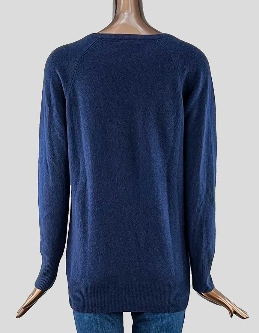 Equipment FEMME outlet V-Neck Blue 100% Cashmere Sweater