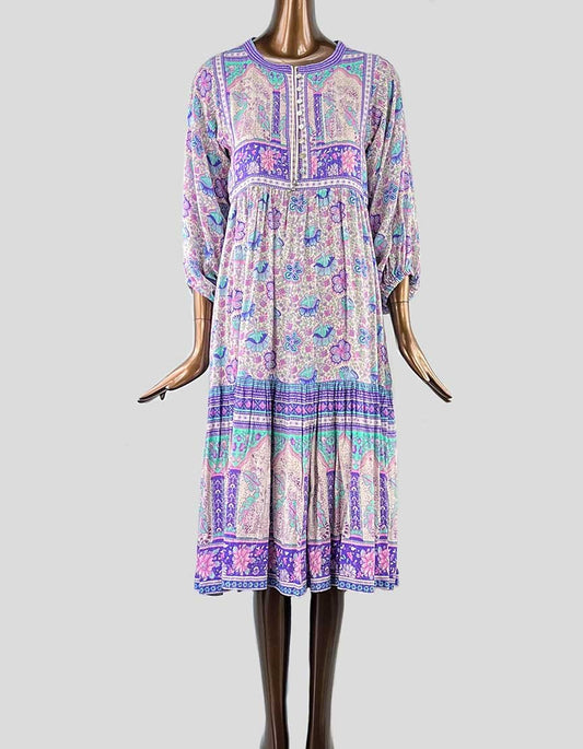 Spell The Gypsy Collective Purple Printed Juniper Dress Small