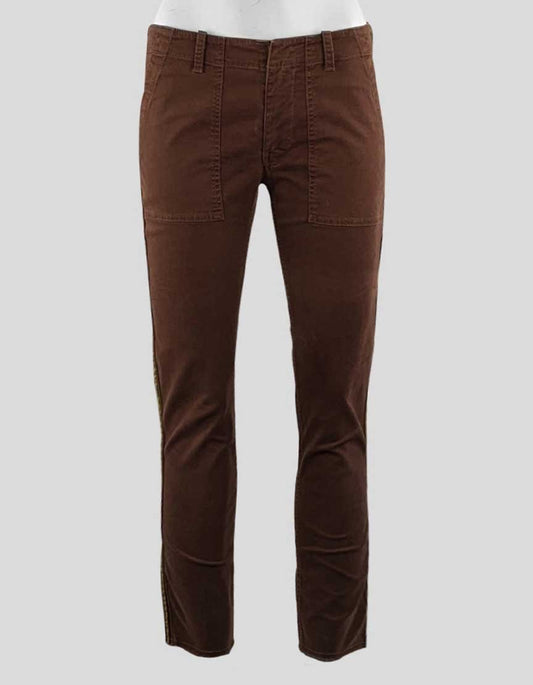 Nili Lotan Brown Jeans With Yellow Detailing 2US