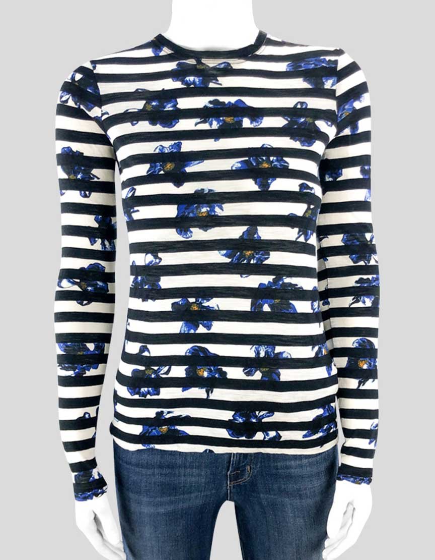 Proenza Schouler Striped Flower Top - X-Small