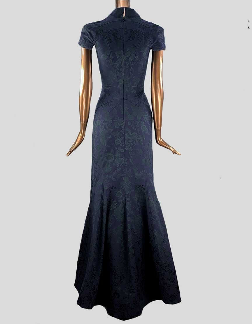 Zac Posen Navy Blue Gown 4 US