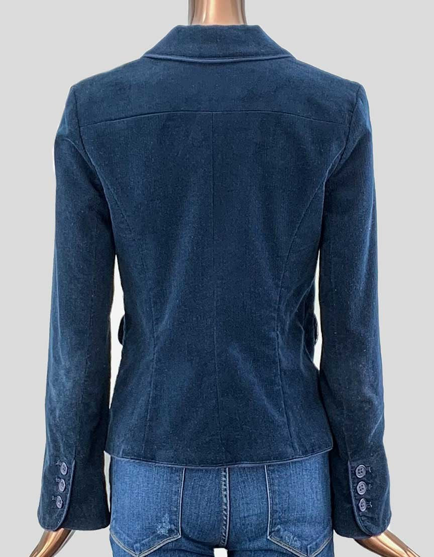 Cynthia Steffe Blue Curduroy Blazer 6 US