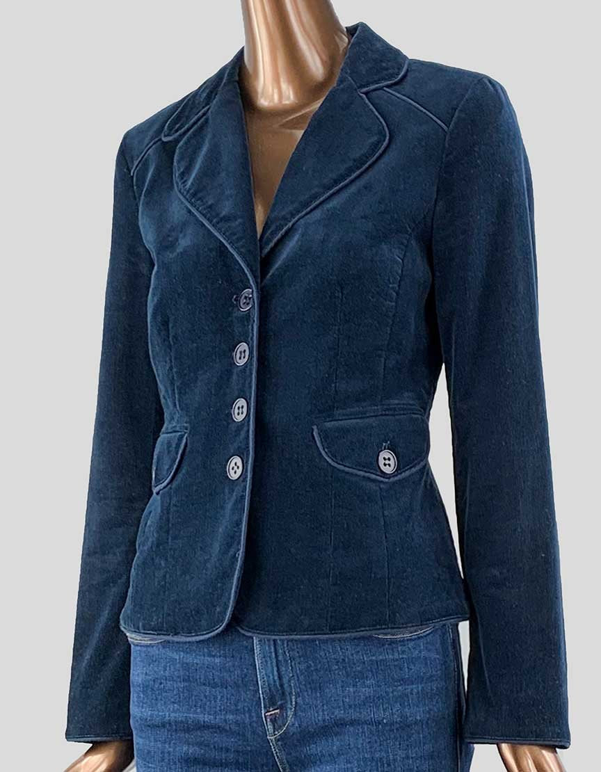 Cynthia Steffe Blue Curduroy Blazer 6 US LuxAnthropy