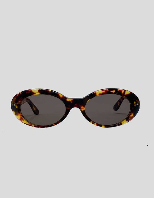 Gucci Tortoise Sunglasses In Tortoise With Gucci Branding On Arms