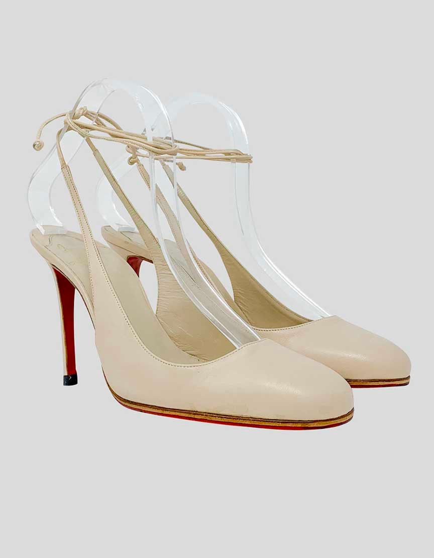 Cream louboutins hot sale heels