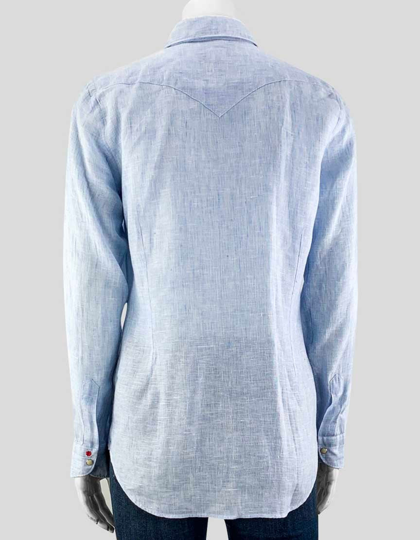 Barneys New York Light Blue Linen Shirt X-Small – LuxAnthropy