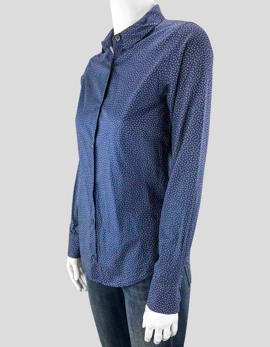 Barneys New York Blue Button Down Women 36 It