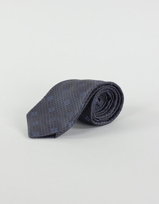 Elie Tahari Grey With Blue Diamond Design Tie