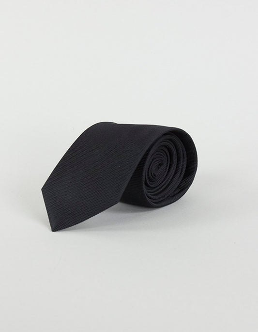 Boss Hugo Boss Black On Black Small Tweed Like Patterned Tie