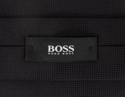 Boss Hugo Boss Black On Black Small Tweed Like Patterned Tie