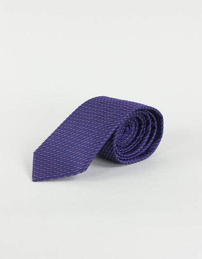 Boss Hugo Boss Purple Tie With White Fleck Foulard Pattern